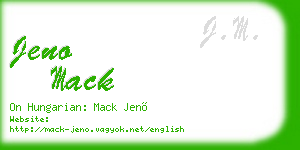 jeno mack business card